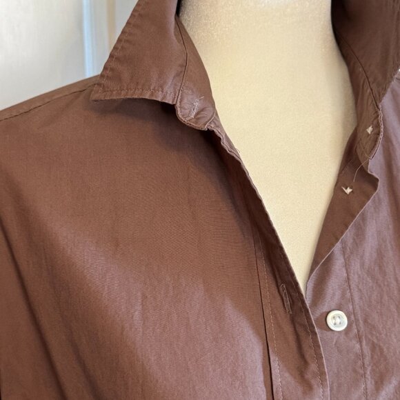 gap | cocoa brown "the big shirt" boyfriend | size small - Picture 2 of 5
